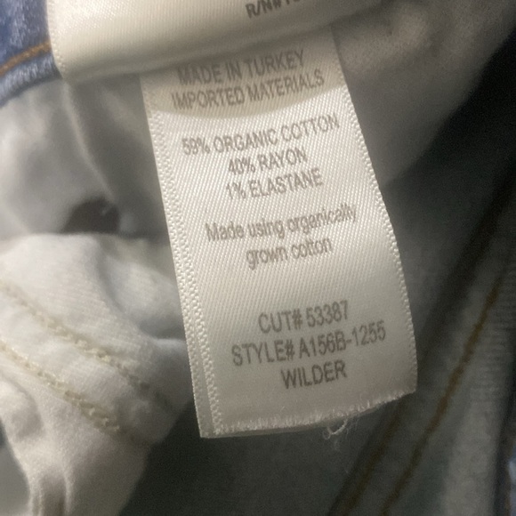 AGOLDE WILDER RIPPED KNEE RELAXED FIT STRETCH Classic Blue Jeans ICONIC 5 pocket - Picture 6 of 8